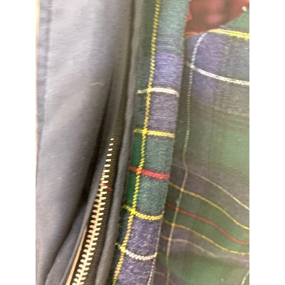 London Fog Bomber Jacket 40L Mens Gray Rain Removable Plaid Flannel Lining Zip - Picture 6 of 14